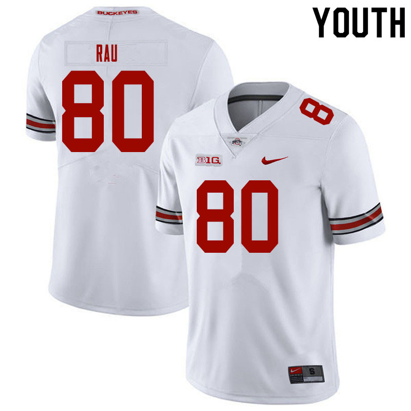 Youth #80 Corey Rau Ohio State Buckeyes College Football Jerseys Sale-White